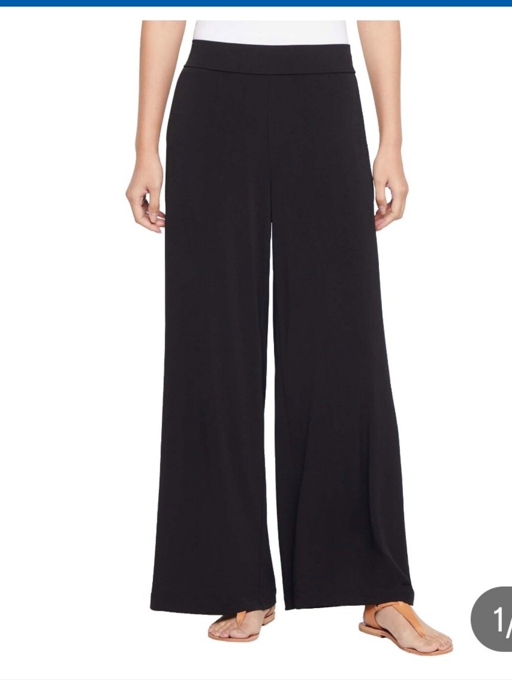 (6) Three Dot Ladies Pull on Wide-Leg  Pants